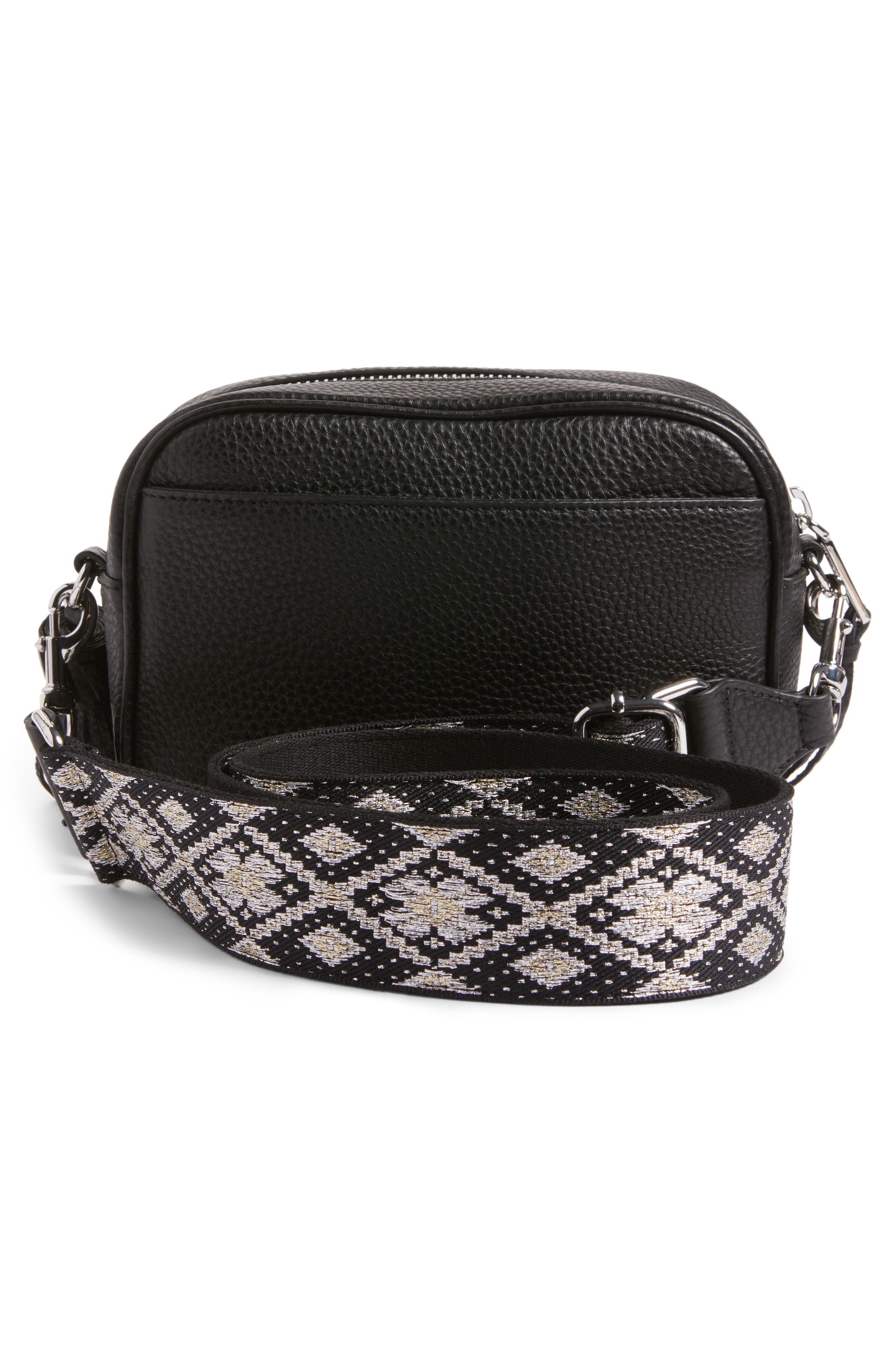 Rebecca Minkoff Leather Camera Bag with Guitar Strap, Alternate, color, 