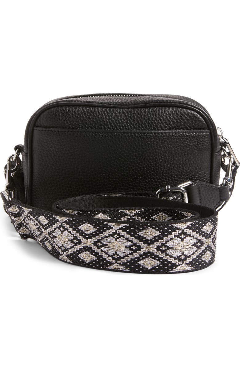 Rebecca Minkoff Leather Camera Bag with Guitar Strap, Alternate, color,