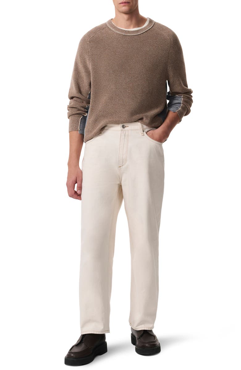 rag & bone RB Baggy Oversize Authentic Rigid Jeans, Alternate, color, Ecru