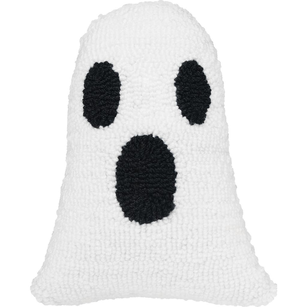 C & F Home C&f Home Ghost Shaped Halloween Hooked Small/petite Accent Pillow, 8" X 10" In White