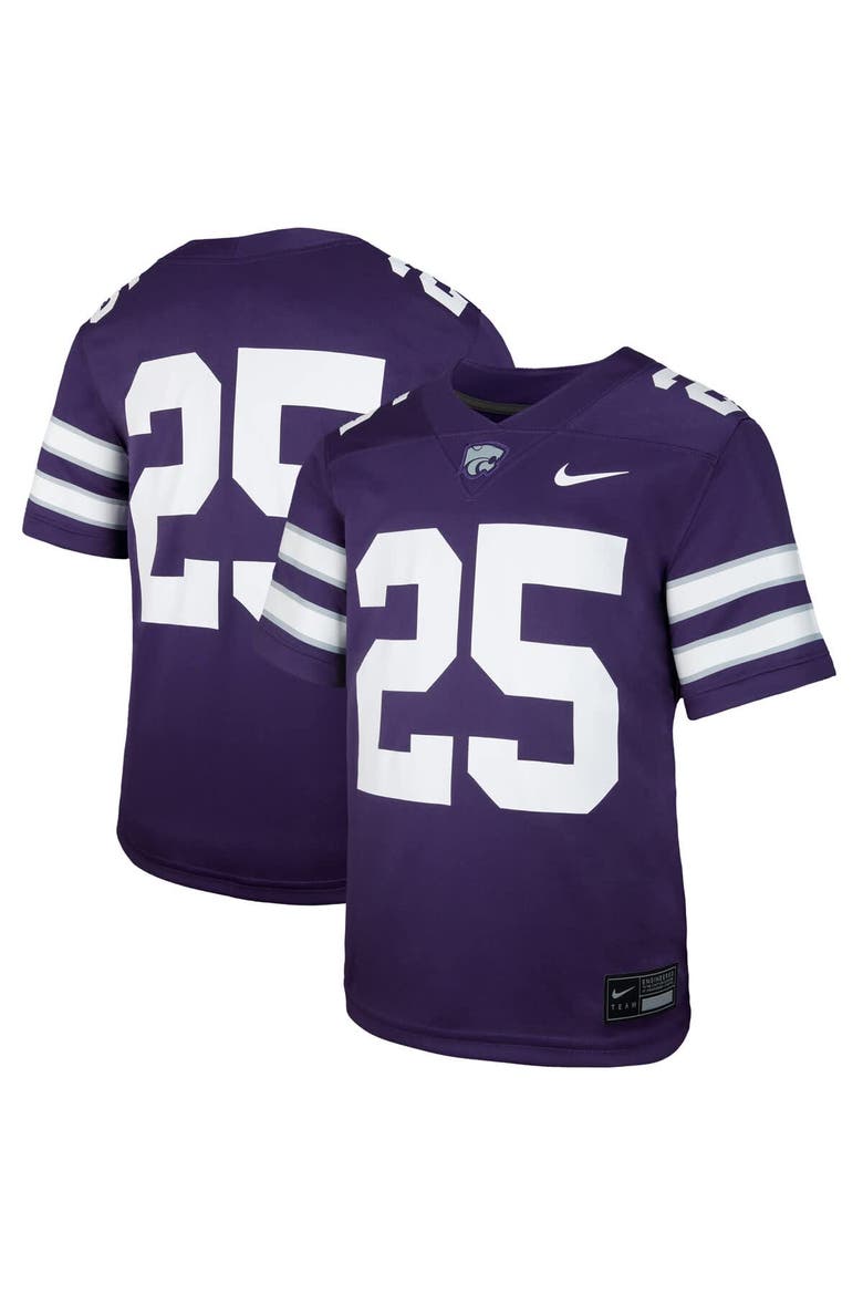 Youth Nike #25 Purple Kansas State Wildcats Untouchable Replica Game Jersey, Main, color, Purple