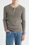 Schott NYC Stonewash Cotton Henley Sweater