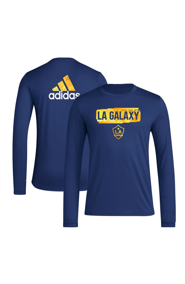 adidas Men's adidas Navy LA Galaxy Local Pop AEROREADY Long Sleeve T-Shirt, Main, color, Navy