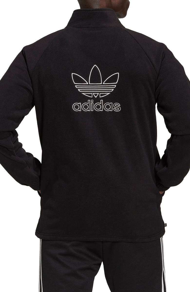 adidas Adicolor Classics Trefoil Teddy Fleece Jacket, Alternate, color, 