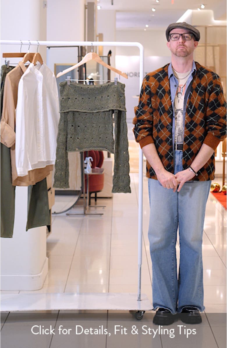 Kenna Off the Shoulder Long Sleeve Knit Top, sales video thumbnail