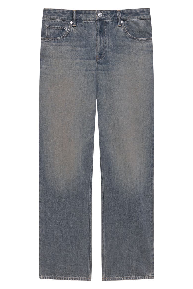 Wardrobe Straight Leg Jeans, Alternate, color, HEAVY TINTED BLUE