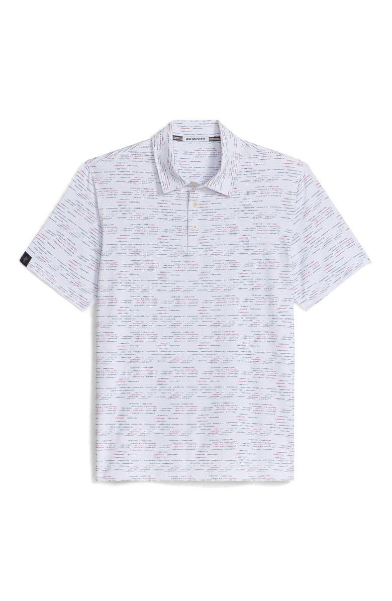 ASHWORTH GOLF Matrix Polo, Alternate, color, White/Core Red