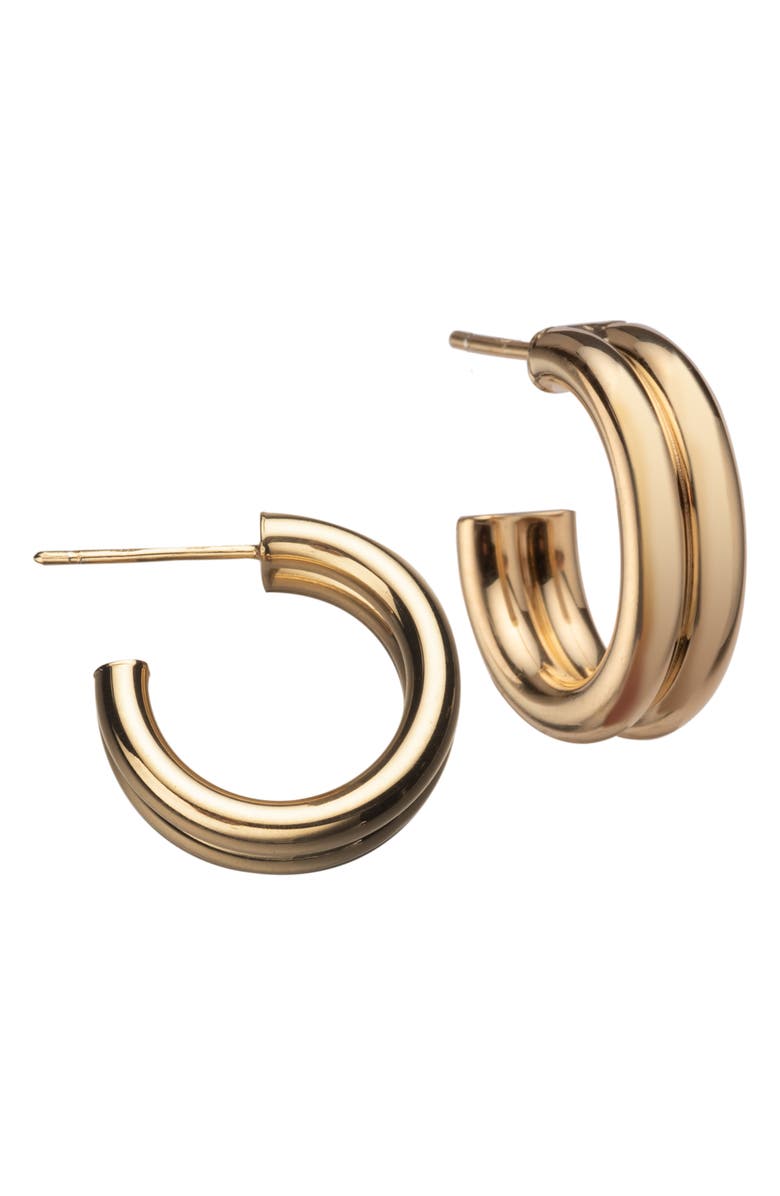 Jennifer Zeuner Ingrid Hoop Earrings, Main, color, Yellow Gold Plated