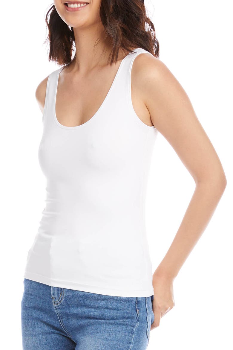 Scoop Neck Tank, Alternate, color, WHITE
