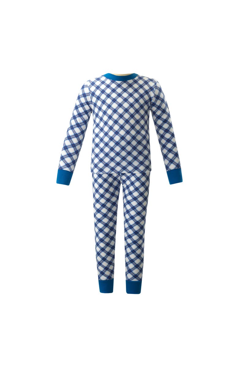 Rachel Riley Check Jersey Pajamas, Main, color, 