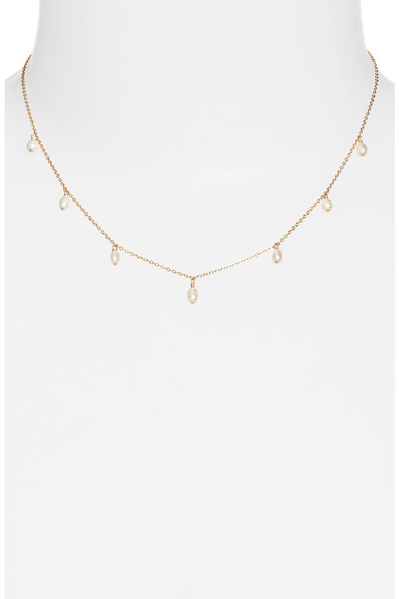 Meri Freshwater Pearl Chain Necklace, Alternate, color, GOLD