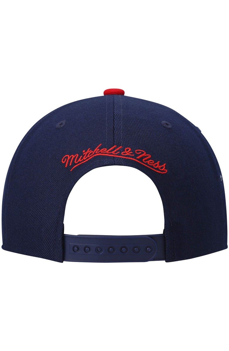 Mitchell & Ness Men's Mitchell & Ness Navy/Red Houston Rockets Hardwood Classics Team Two-Tone 2.0 Snapback Hat, Alternate, color,