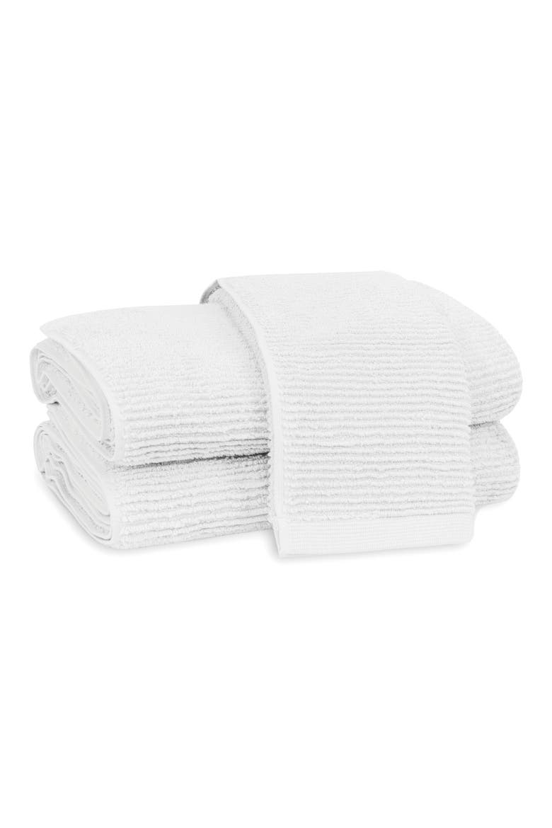 Aman Rib Cotton Hand Towel, Main, color, WHITE