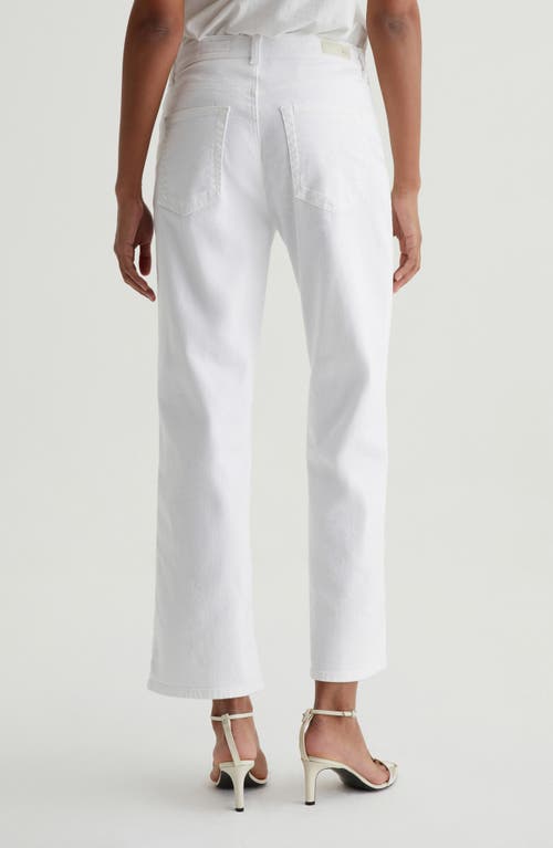 Ag Brinley Crop Mid-rise Straight Jeans In Gallery White In Gallery White