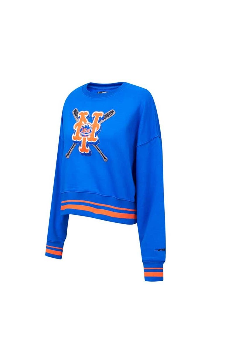 PRO STANDARD Women's Pro Standard Royal New York Mets Mash Up Pullover Sweatshirt, Alternate, color, 