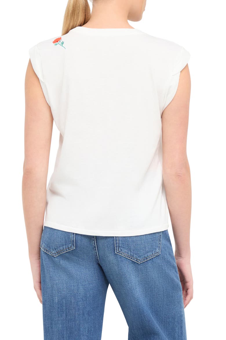 Annabelle Muscle Tee, Alternate, color, SNOW WHITE POPPIES