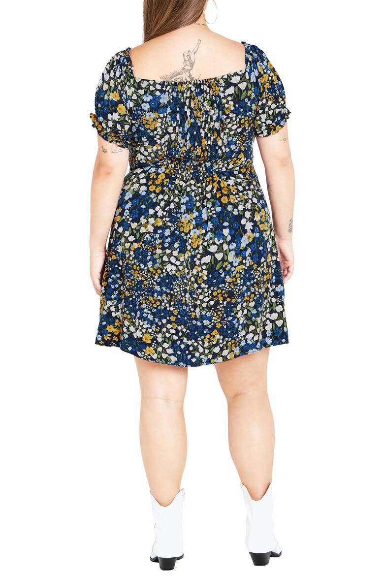 Allie Floral Dress, Alternate, color, BLUE MEADOW