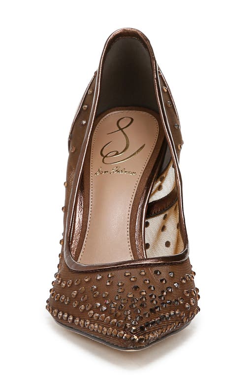 Sam Edelman Hazel Mesh Womens Embellished Faux Leather Pumps