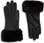 Cole Haan Faux Fur Cuff Tech Gloves