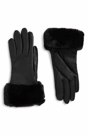 Faux Fur Cuff Tech Gloves