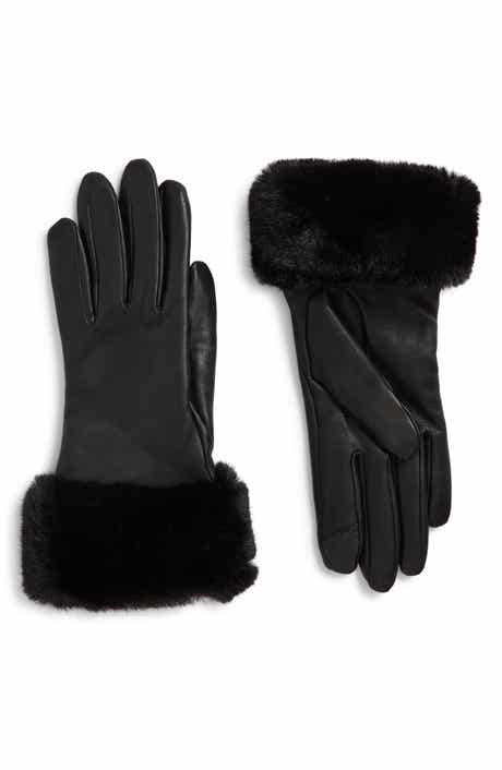 Faux Fur Cuff Tech Gloves