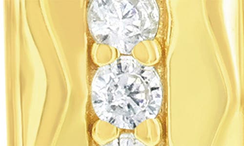 Simona Cubic Zirconia Molten Hoop Earrings
