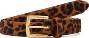 MANGO Leopard Print Calf Hair Belt