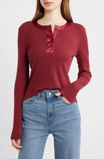 The Satin Trim Rib Henley