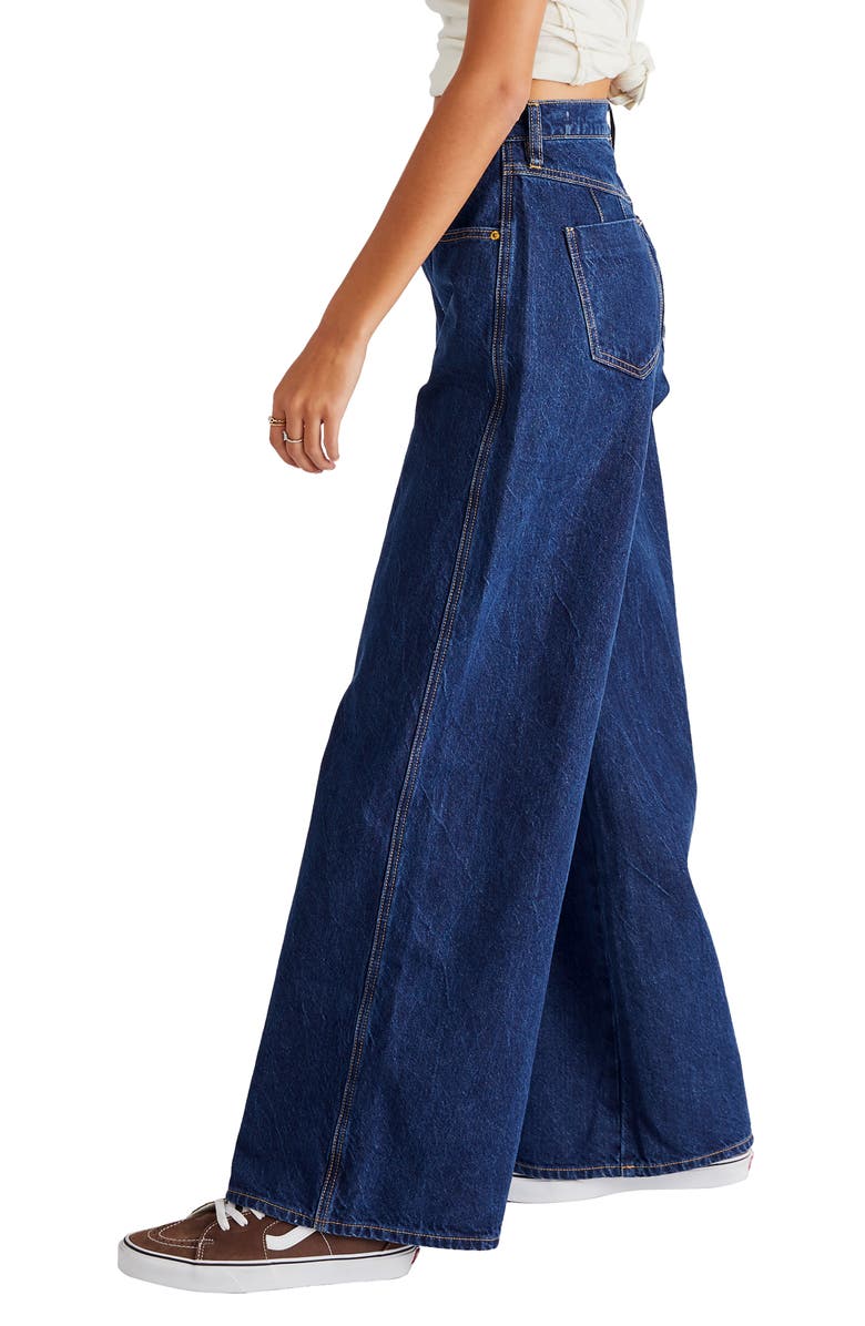 Free People CRVY Gia High Waist Wide Leg Jeans, Alternate, color,