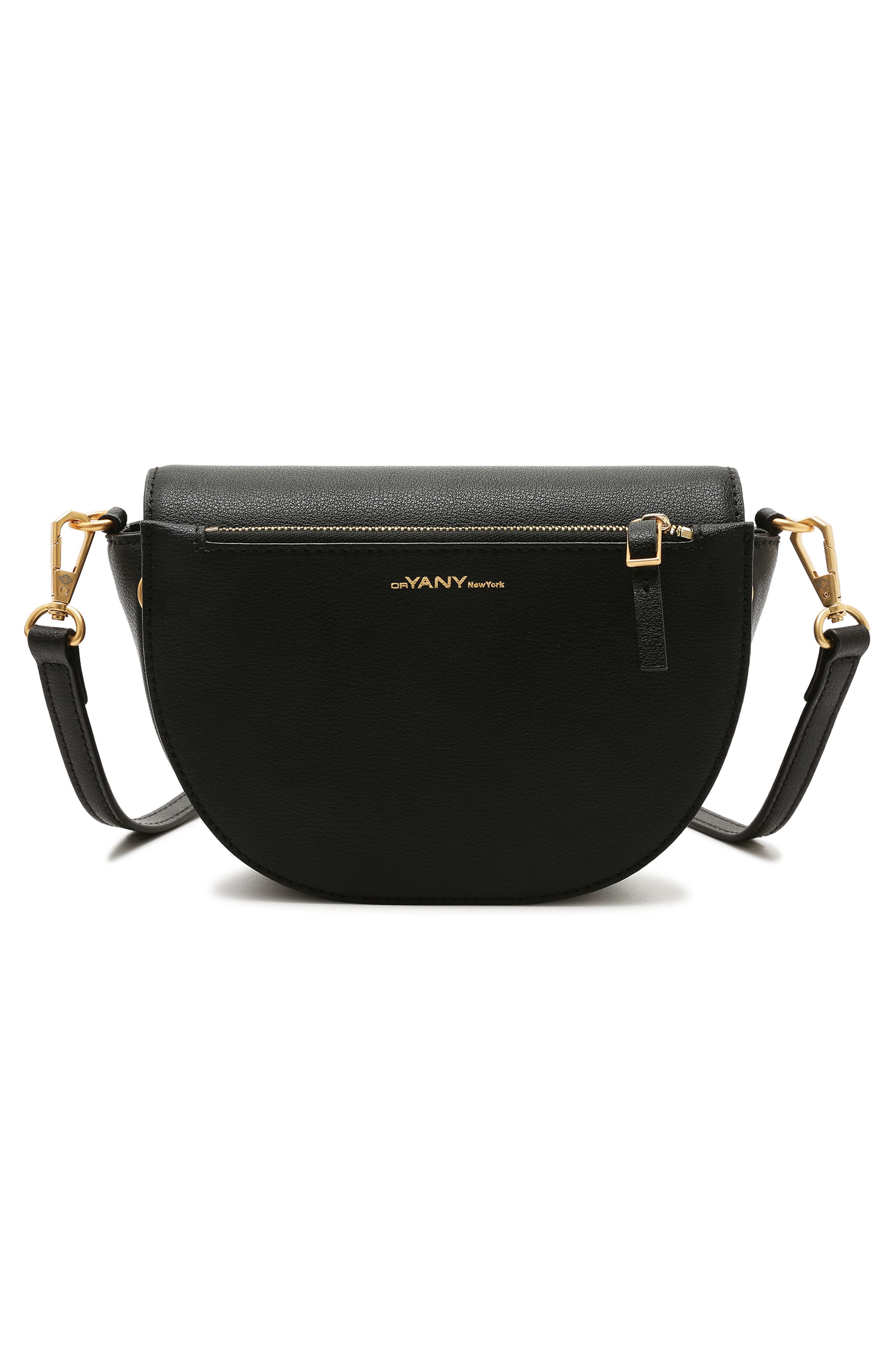 Oryany Lottie Leather Saddle Crossbody Bag, Alternate, color, Black