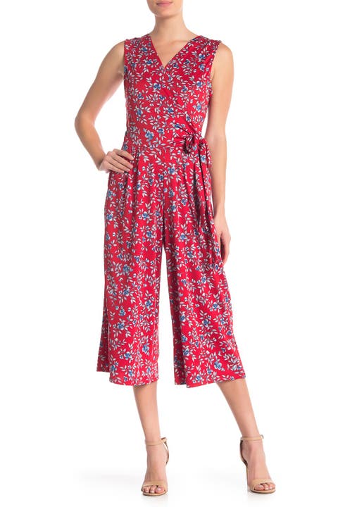 Surplice Culotte Crop Jumpsuit
