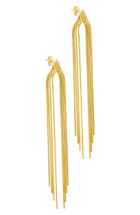 Strand Chain Drop Earrings