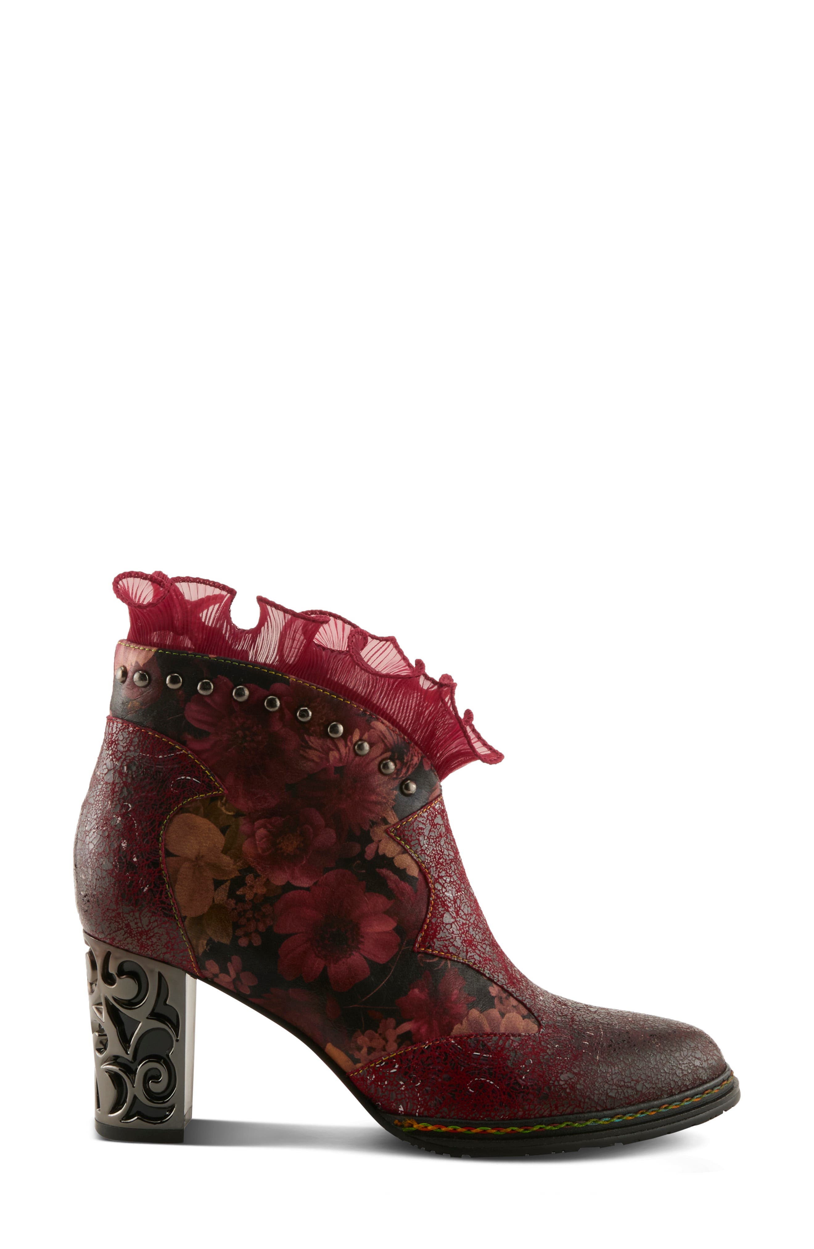 Razzy Bootie, Alternate, color, BORDEAUX MULTI
