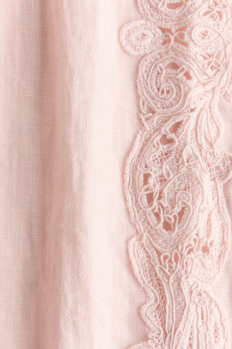 Lace-trimmed Dress, Alternate, color, Powder pink