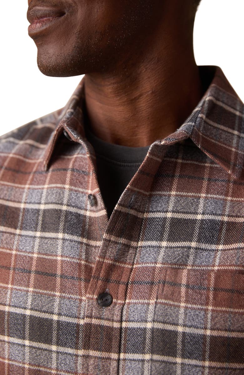 The Normal Brand Louis Heavyweight Flannel Overshirt, Alternate, color, Spiced Brandy