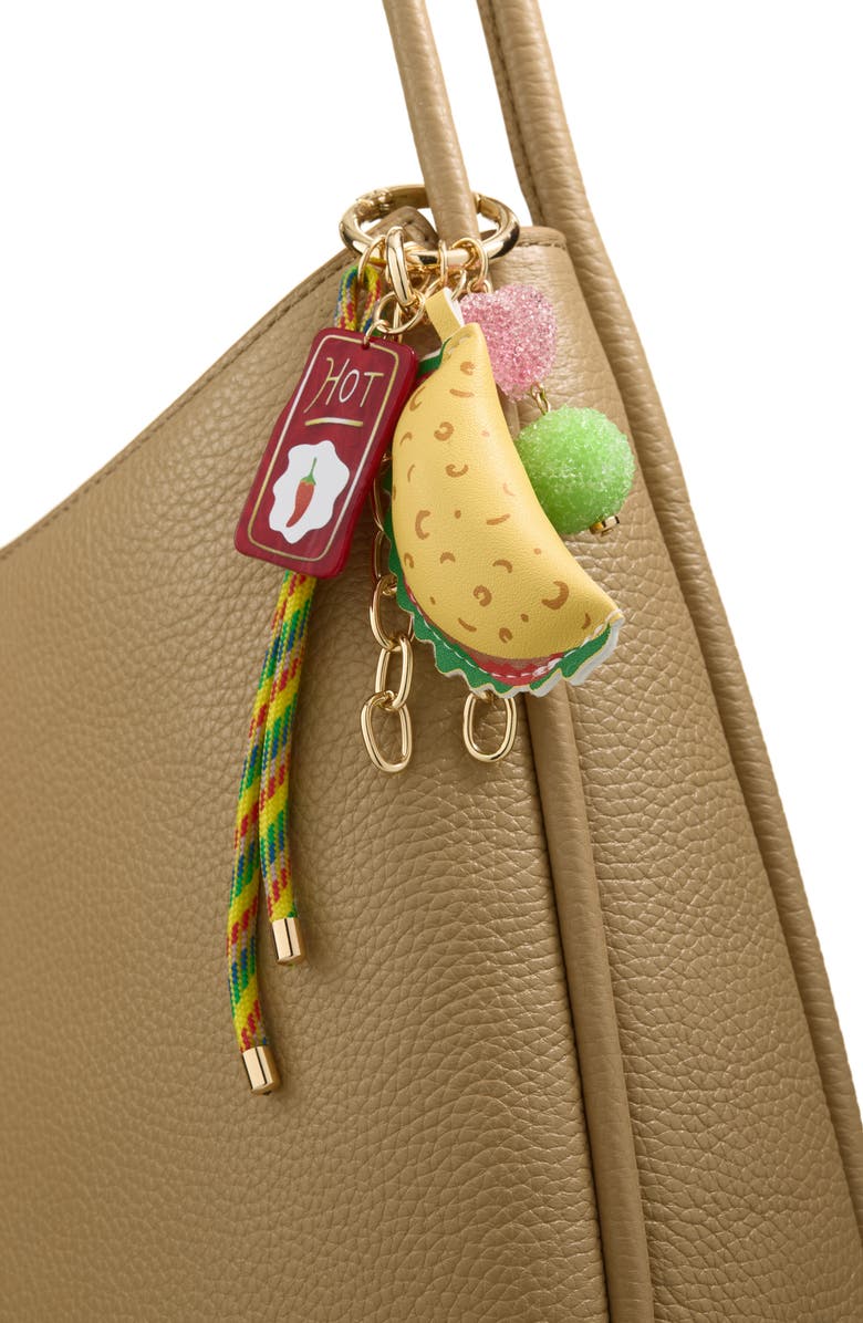 Chelsea28 Taco Bag Charm, Alternate, color, Yellow Multi- Gold