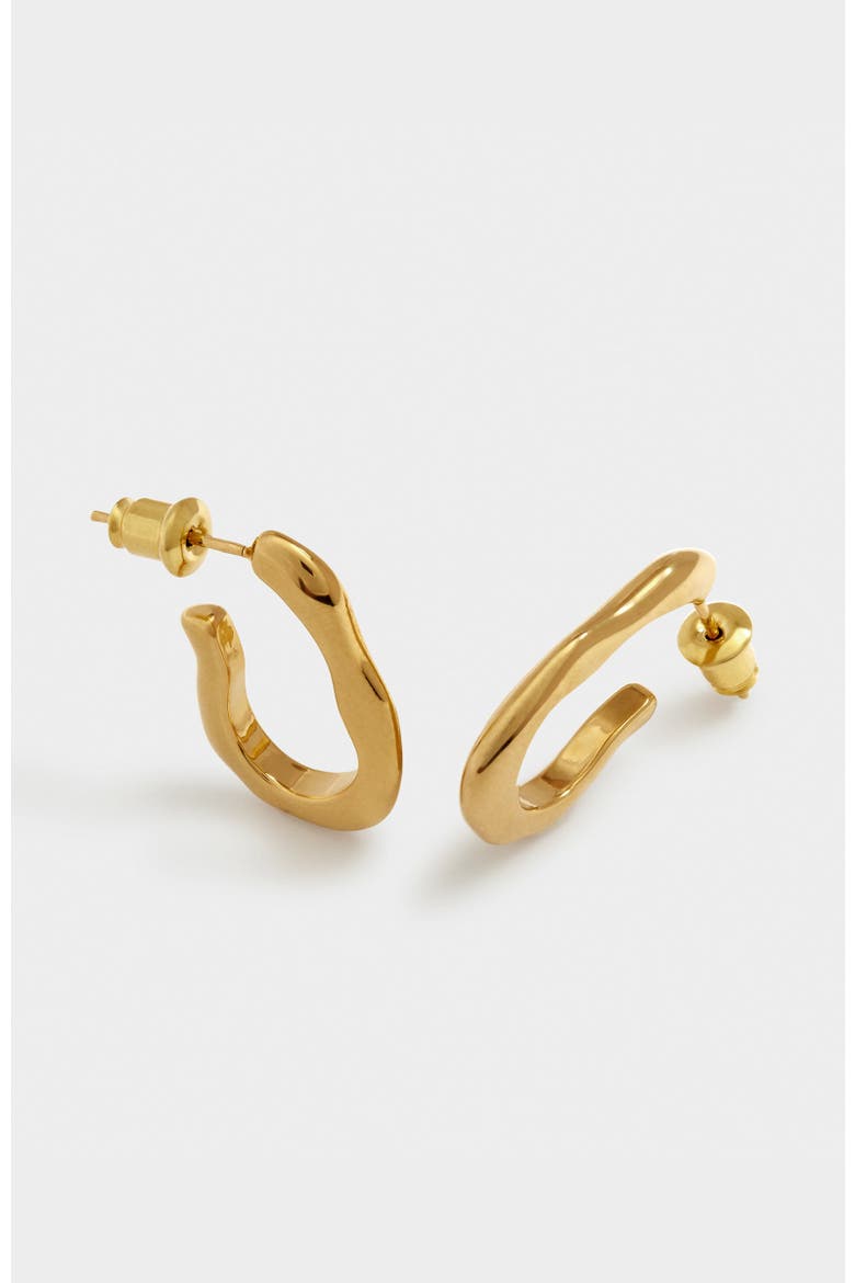 Hera Hoop Earrings, Alternate, color, Gold