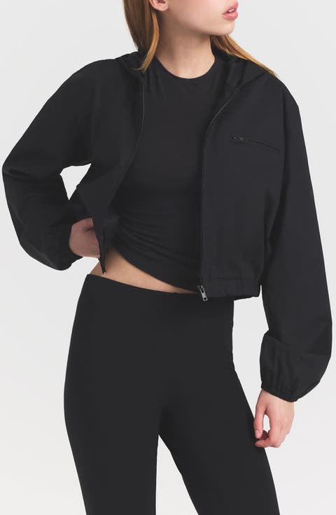 Swiss Cotton Crop Zip Hoodie (Regular & Plus)