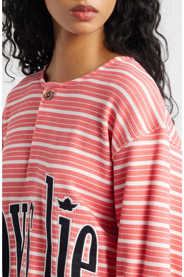 Sweet As Candy Stripe Cotton Blend Crewneck Top, Alternate, color, RED MULTI