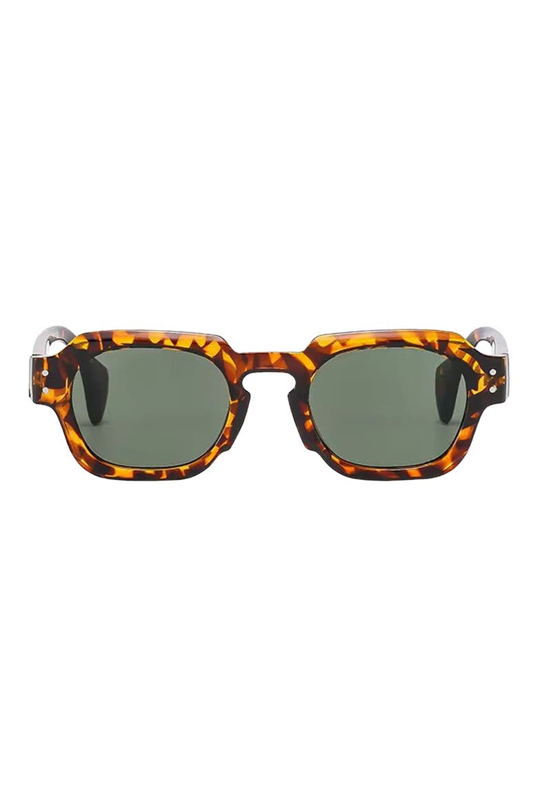 Echo 50mm Polarized Rectangular Sunglasses, Main, color, TORTE/OLIVE