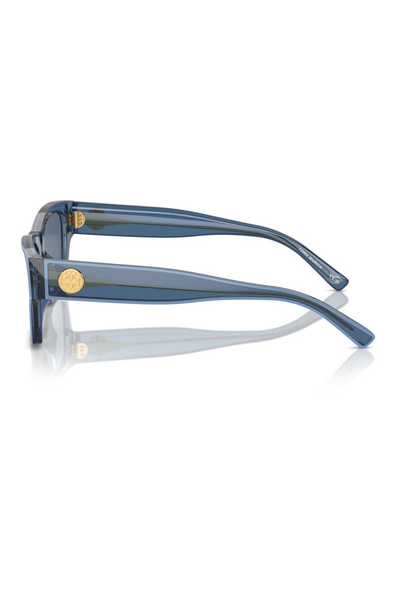 53mm Rectangular Sunglasses, Alternate, color, DARK BLUE