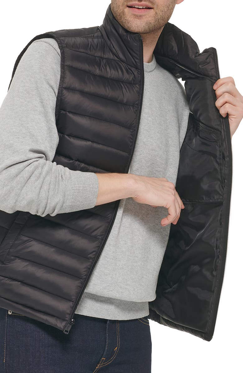Cole Haan Signature Quilted Puffer Vest, Alternate, color, Black