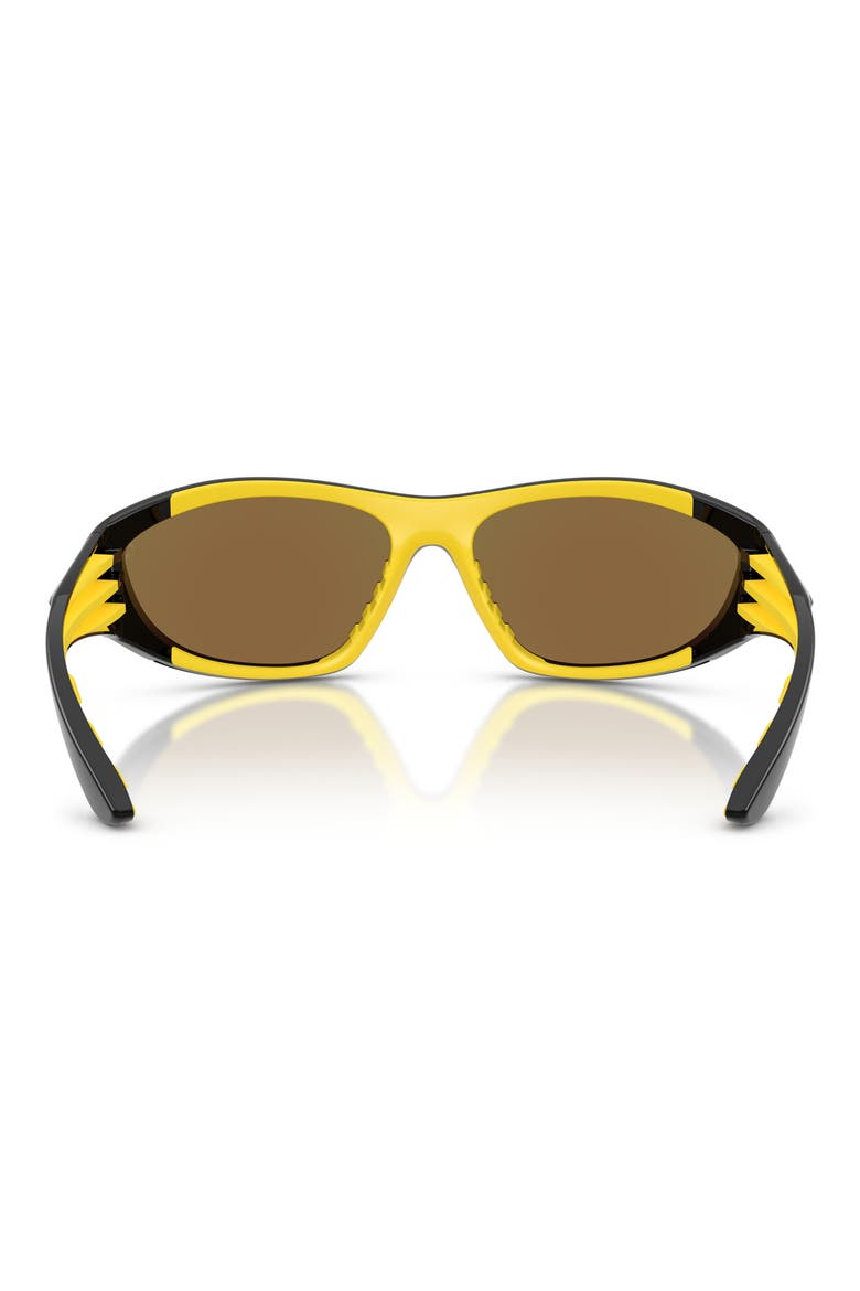 73mm Cat Eye Sunglasses, Alternate, color, BLACK SHINY / MIRROR BLUE