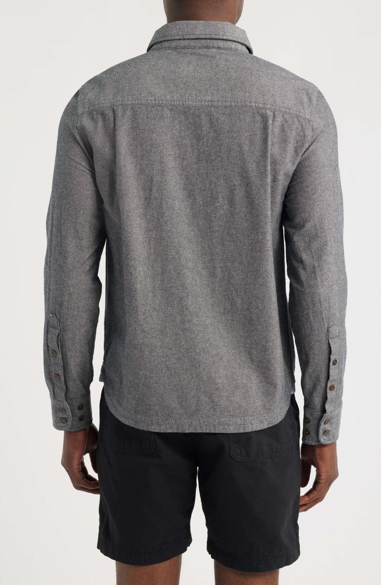 Imperfects Tradesman Cotton Chambray Button-Up Shirt, Alternate, color, Obsidian Solid