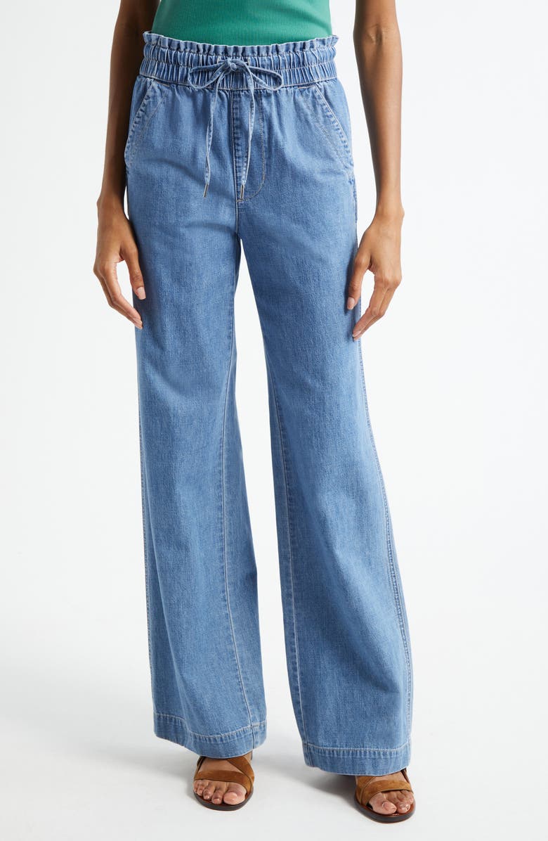 Veronica Beard Dunford Drawstring Jeans, Main, color, Amethyst Frost