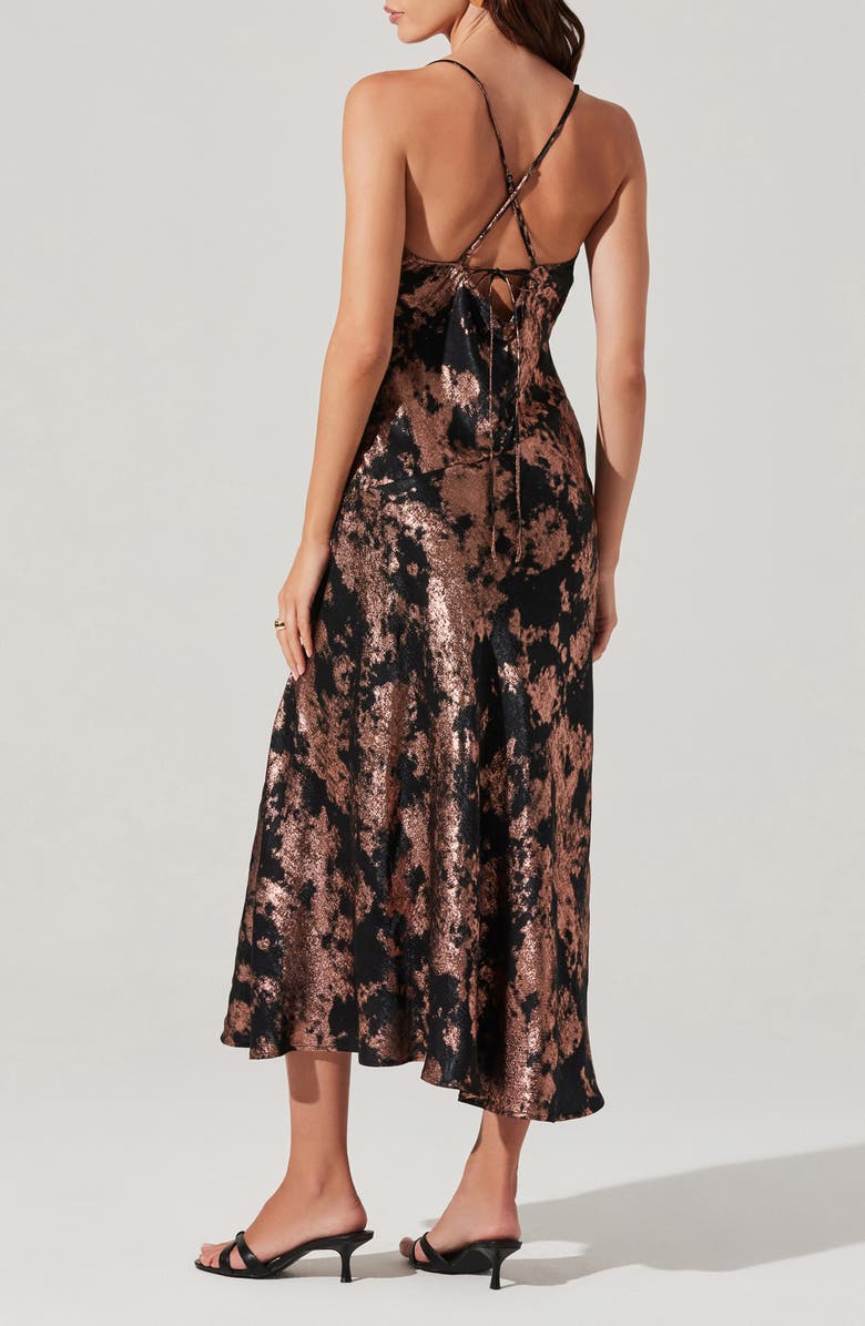 ASTR the Label Gaia Metallic Midi Dress, Alternate, color, 