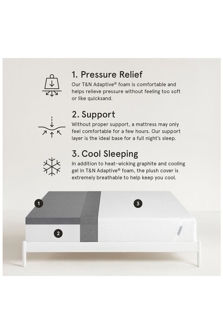 Original 9.5-Inch Mattress, Alternate, color, WHITE