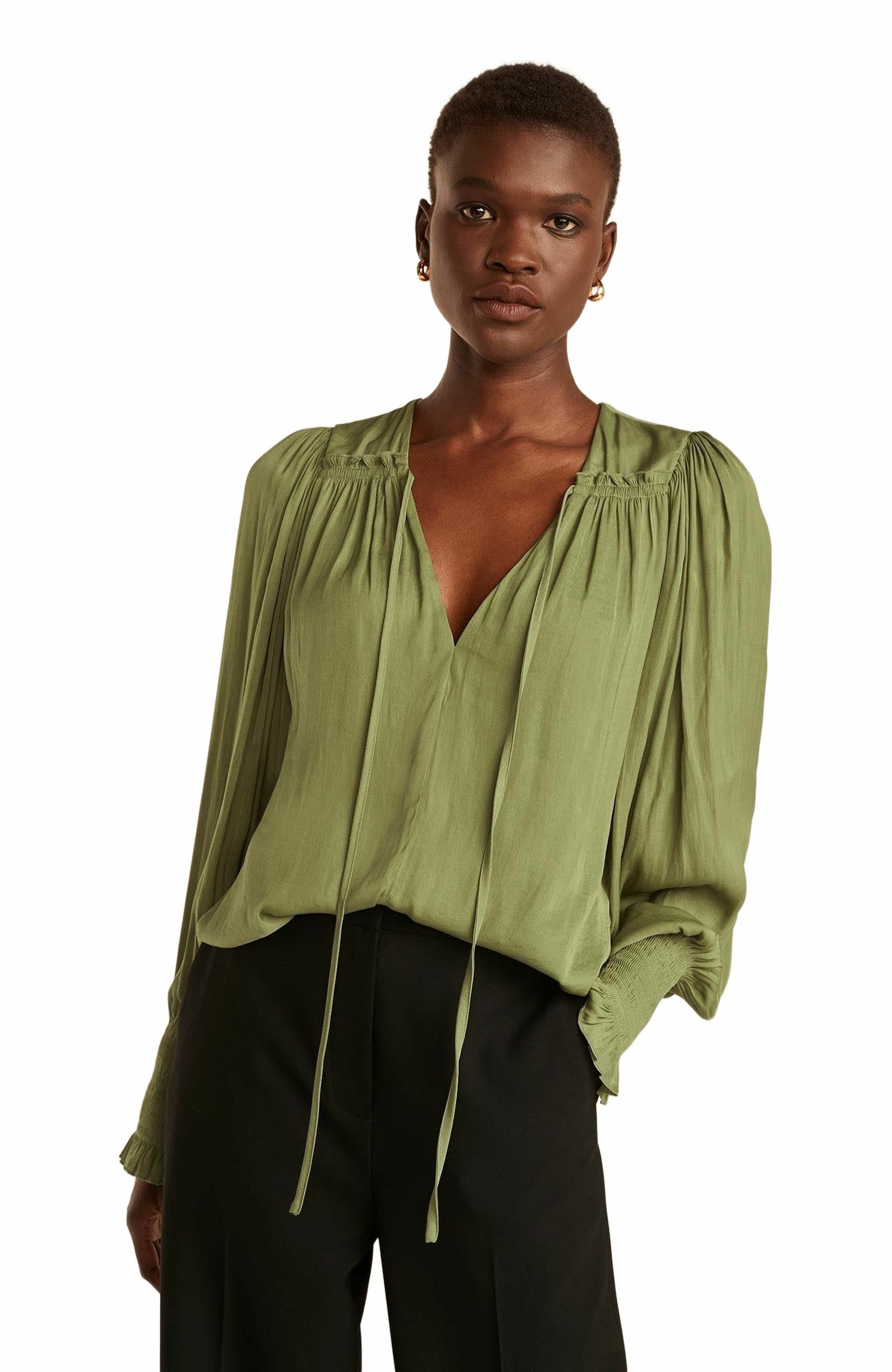 rebecca taylor silk ruffle top