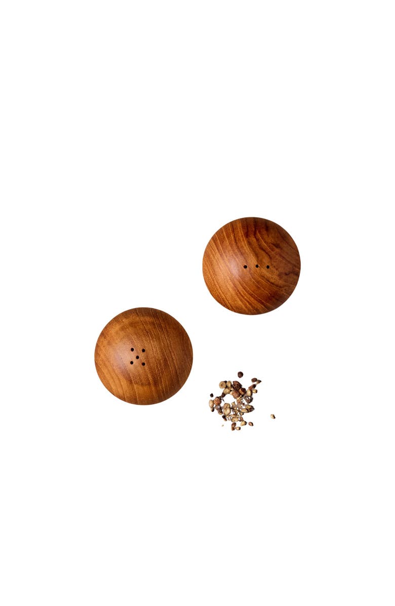 Be Home Teak Salt & Pepper Shaker Set, Main, color, Teak