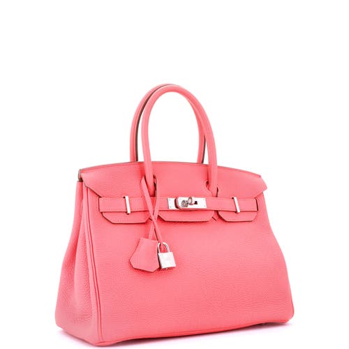 Pre-owned Hermes Hermes Birkin Handbag Pink Togo With Palladium Hardware 30